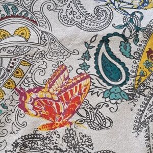 World Market Table Runner Paisley and Butterfly Print